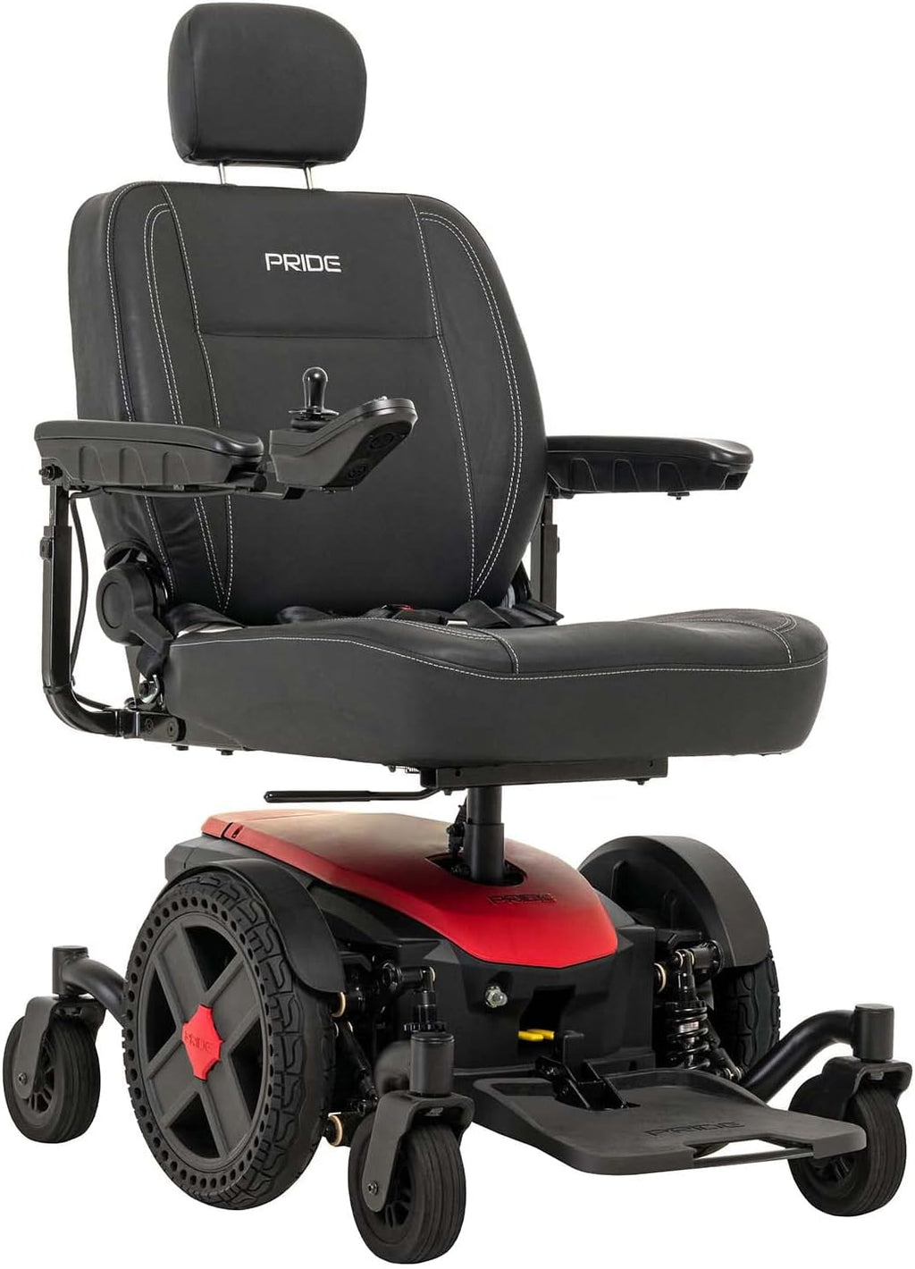 Pride Mobility Jazzy EVO 614 Group 2 Power Chair, Two-Motor, in-line, Mid Wheel Drive, Motorized Electric Wheelchair for Adults & Elderly, 300 lbs. WC, Up to 4.4 MPH, 19 or 21.5 Miles Range Per Charge