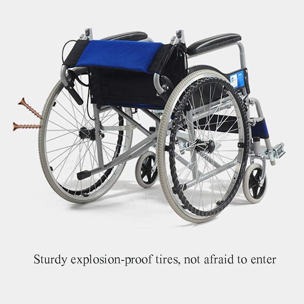 Wheelchairs Wheelchair Driving, Thick Steel Tube Ultra Light Portable Folding Wheelchair Trolley Old Scooter Disabled