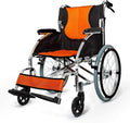 Wheelchair Aluminum Alloy,Self-propelled Lightweight Folding Multifunction with Double Brakes Flexible Pedal Disabled/Elderly Push Scooter,portable