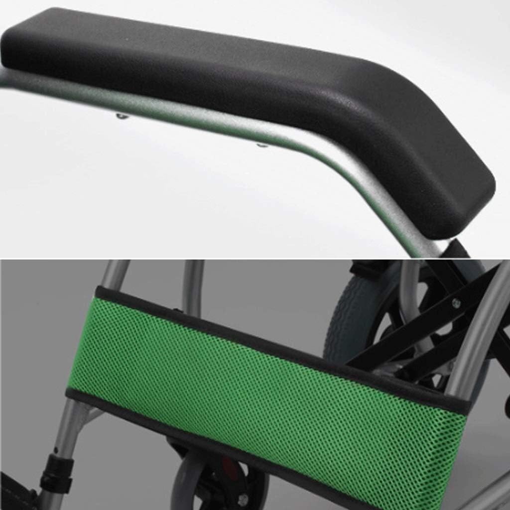 Wheelchair Thicken Aluminum Alloy Manual, Fold Light Elderly/Disabled Portable Trolley Scooter Transport Walker,Portable