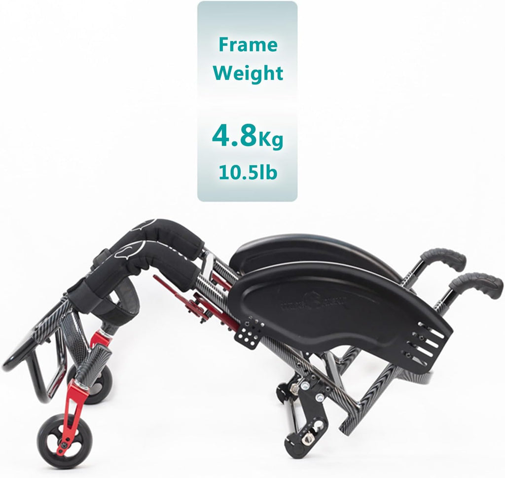 Lightweight Wheelchair,Sports Wheelchairs,Aluminum Alloy Wheelchair,Leisure Wheelchair,All Terrain Wheelchair,Self-propelled Shock-Absorbing Wheelchair,with Handbrakes And Quick Release Rear Wheels(Bl