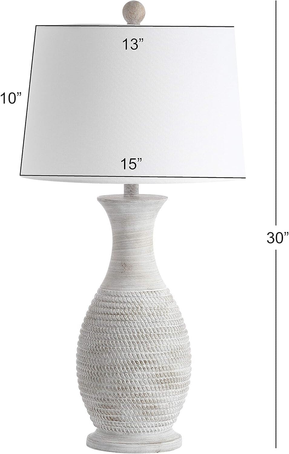 SAFAVIEH Lighting Collection Bentlee Rustic Grey 30-inch Bedroom Living Room Home Office Desk Nightstand Table Lamp Set of 2 (LED Bulbs Included)