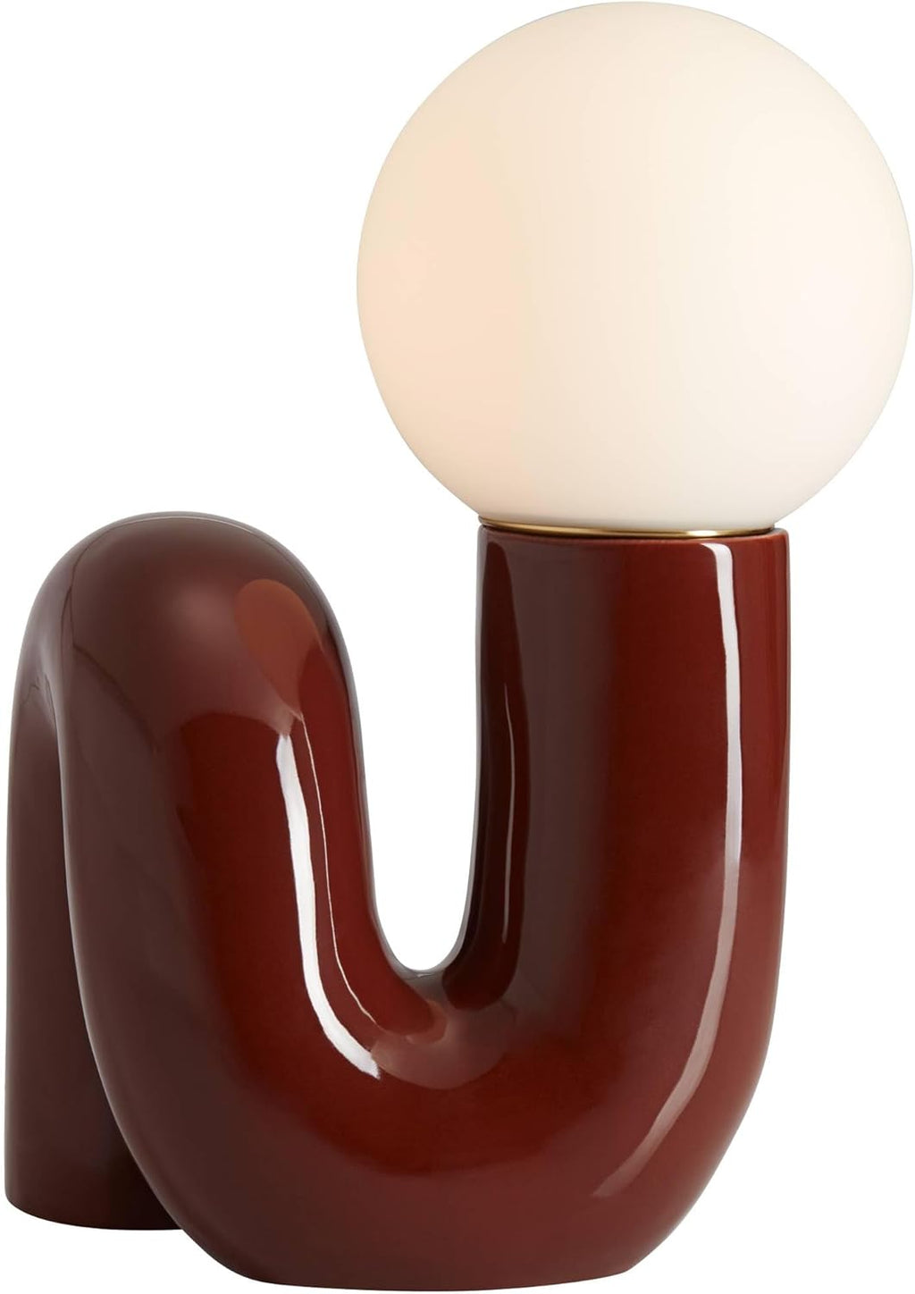 360 Lighting Fondant 11 1/2' Small Mid Century Modern Accent Table Lamps Set of 2 Chocolate Brown Ceramic Glass White Shade Living Room Bedroom Bedside Nightstand House Office Home Reading