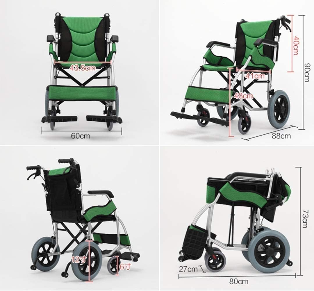 Wheelchair Aluminum Folding Portable Trolley Elderly Disabled Ultra Light Portable Travel Small Wheel Scooter
