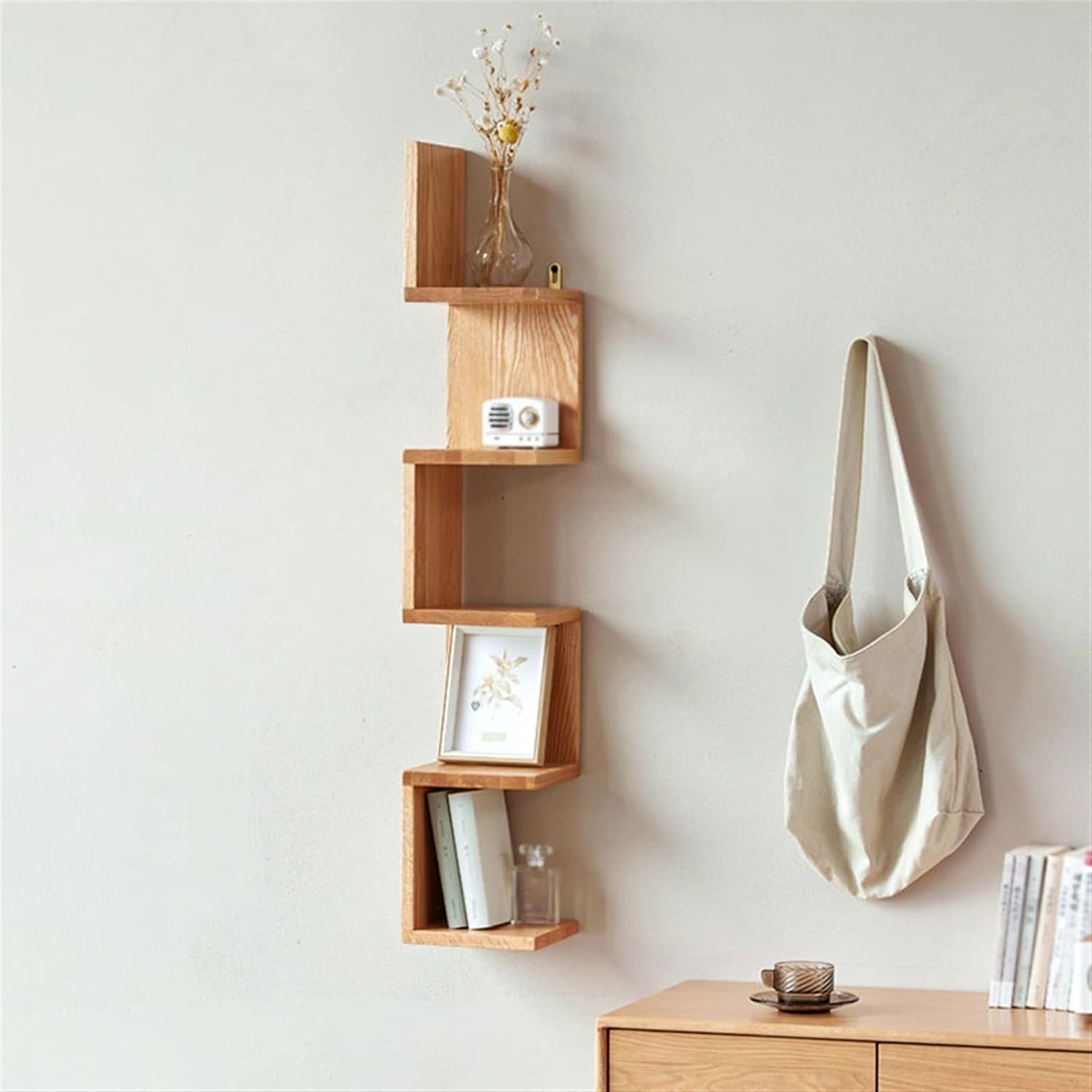 TOMYEUS Bookshelf Creative Corner Shelf Simple Small Bookshelf Corner Shelf Storage Rack Desk Organizer for Study Bedroom Office Bookcase Storage Rack