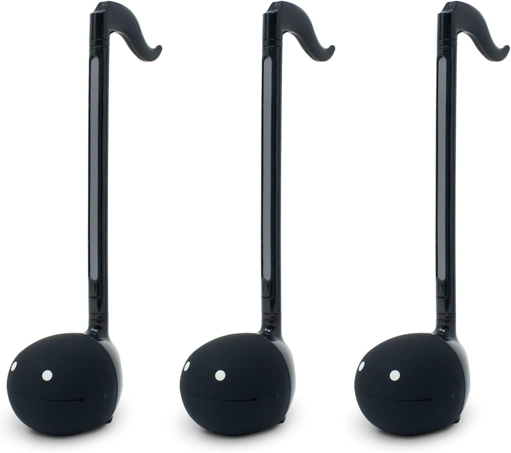 Otamatone Japanese Electronic Musical Instrument Portable Music Synthesizer from Japan by Maywa Denki Studio Award Winning, Educational Fun Gift for Children, Teens & Adults - Black (Set of 3) [Eng]