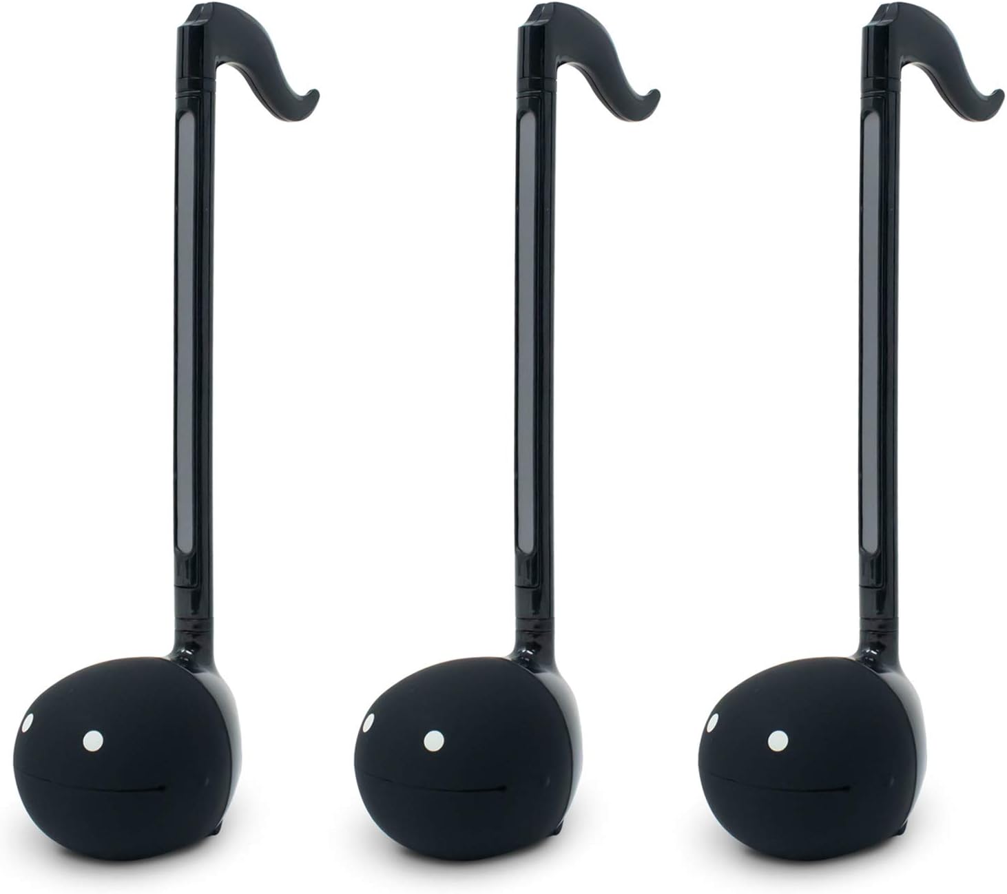 Otamatone Japanese Electronic Musical Instrument Portable Music Synthesizer from Japan by Maywa Denki Studio Award Winning, Educational Fun Gift for Children, Teens & Adults - Black (Set of 3) [Eng]