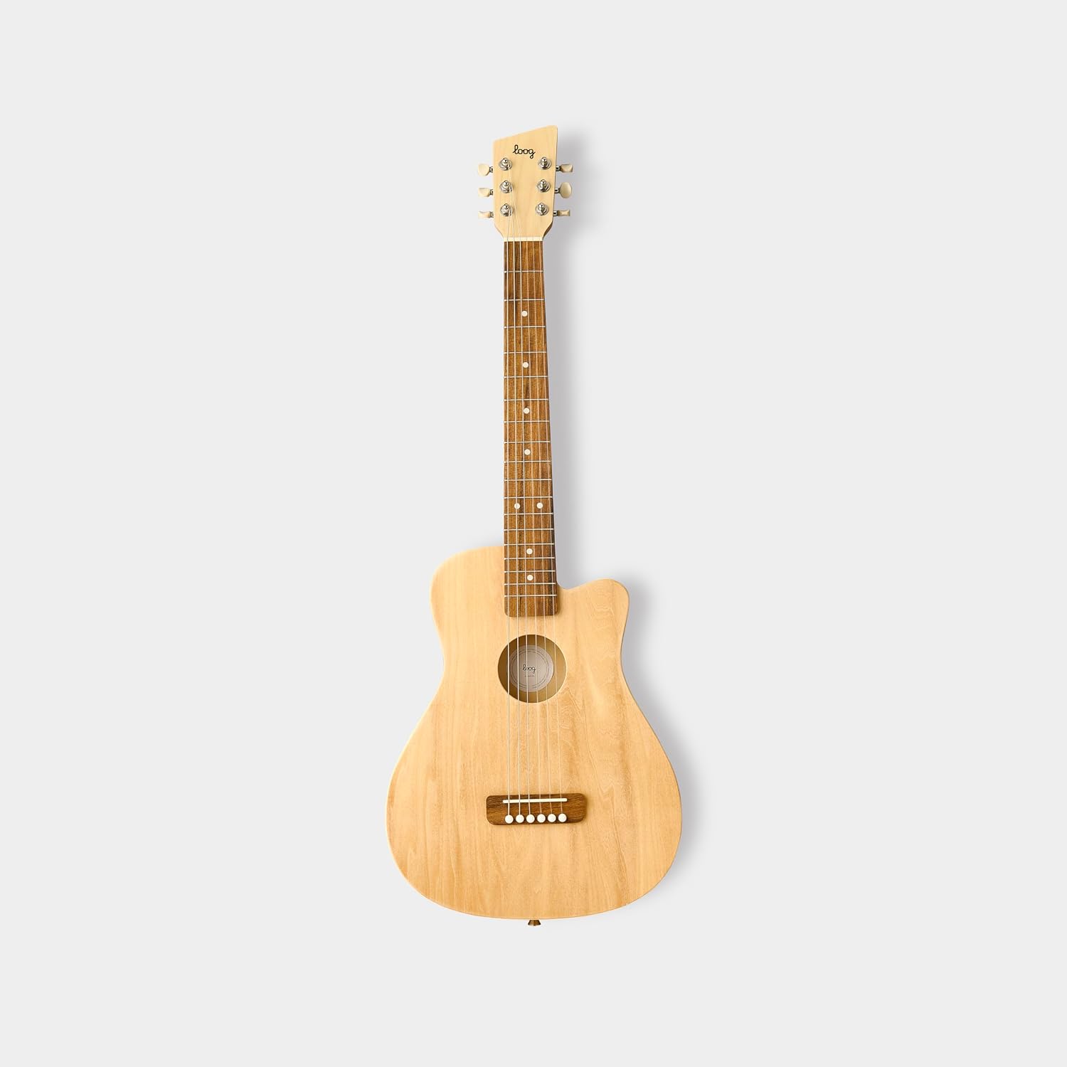 Loog Pro 6 Acoustic kids real guitar for Beginners Compact size Ages 9+ Learning app and Lessons included