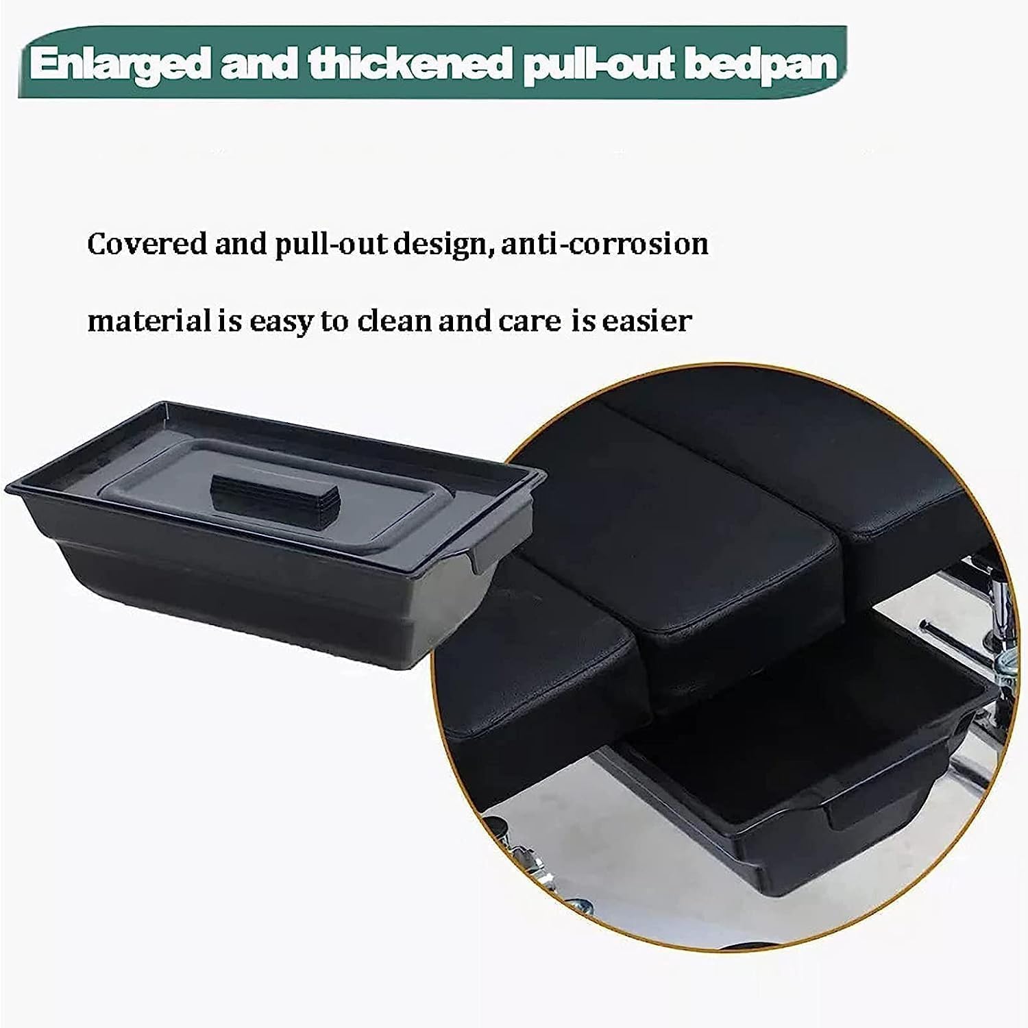 Fully Reclining Wheelchair 6 in 1 Multifunctional Folding Manual Wheelchair Commode W/Headrest High Back Bathroom Wheelchair Scooter for Seniors,220lbs