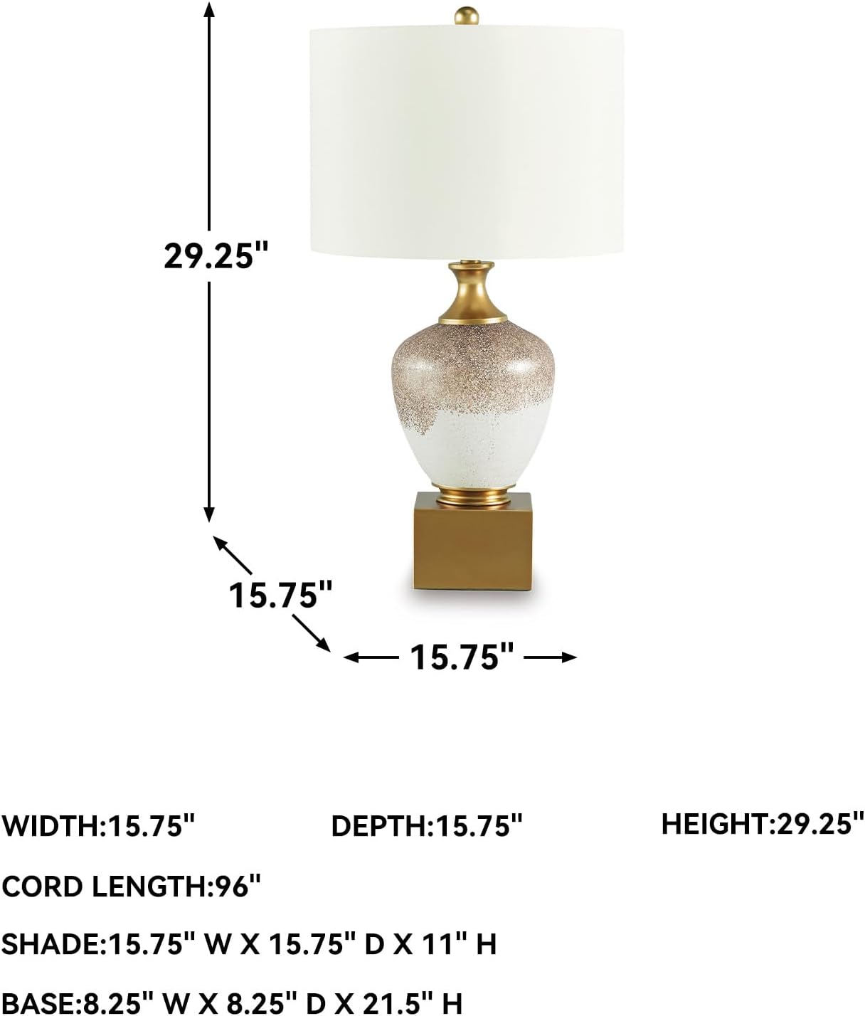 Signature Design by Ashley Tavisburg Vintage Metal Table Lamp with 3-Way Switch, Light Brown & Metallic