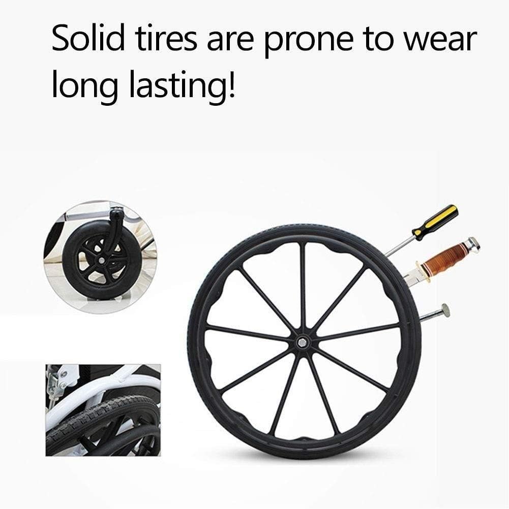 Wheelchair Foldable, High Back Self-Propelled with Non-Pneumatic Tire Adjustable Pedals Double Brake Mobile Toilet Elderly/Disabled Push Scooter,Portable