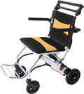 Folding Portable Wheelchair with Hand Brake,Portable Folding Wheelchair, Super Lightweight Transport Wheelchair,Folding, Portable. with Locking Hand Brakes,Flip-Backs Arms