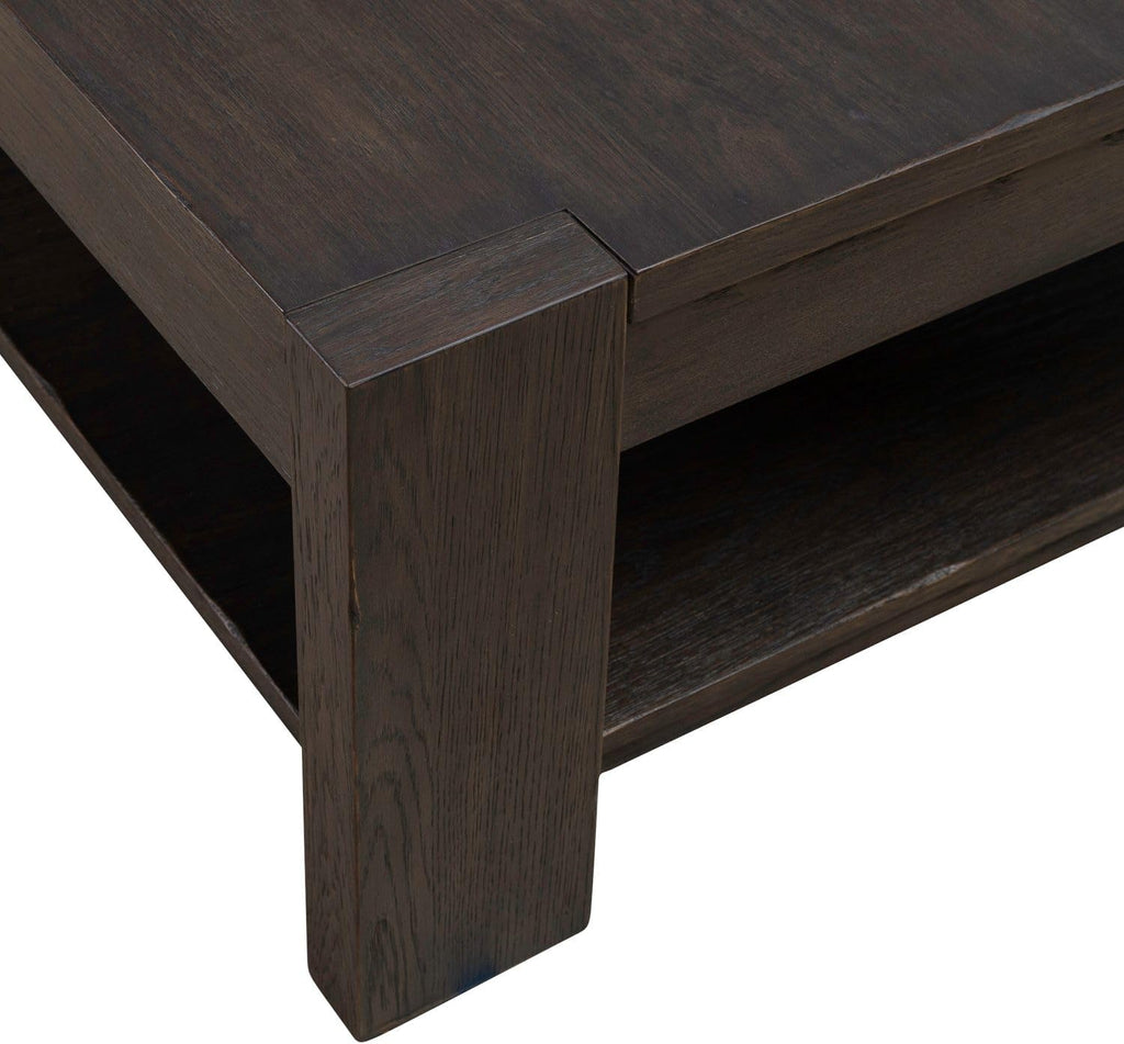 Liberty Furniture Lennox Hill Living Room Opt 3 Piece Set - Square Cocktail Table, 2 End Tables - Bark