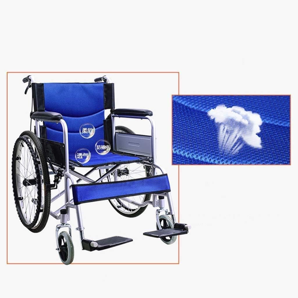 Wheelchair,Portable Folding Lightweight Travel Self-propelled Elderly/Disabled Scooter Trolley Transport Chair,Portable