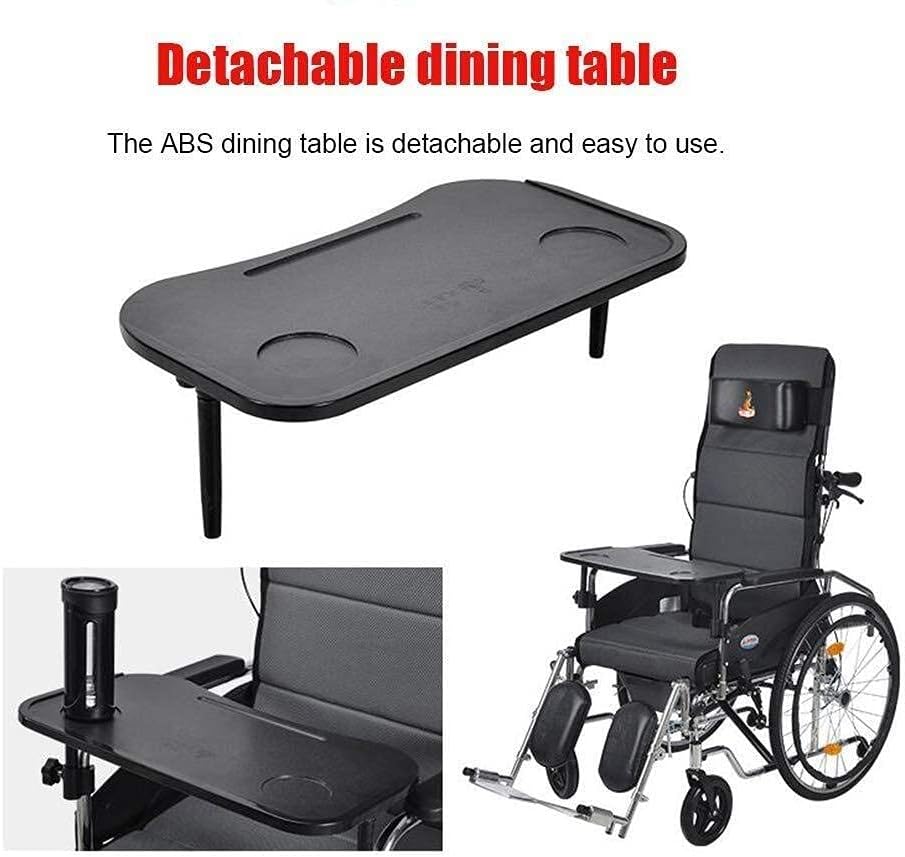 Wheelchairs Wheelchair 23 Kg Folded Back One Hundred Kilograms of Controlling A Portable Seat Bearing Seat 47 * 45Cm Removable Desktop, Toilet, Elderly People with Disabilities Dg/Red (Red)(Red)