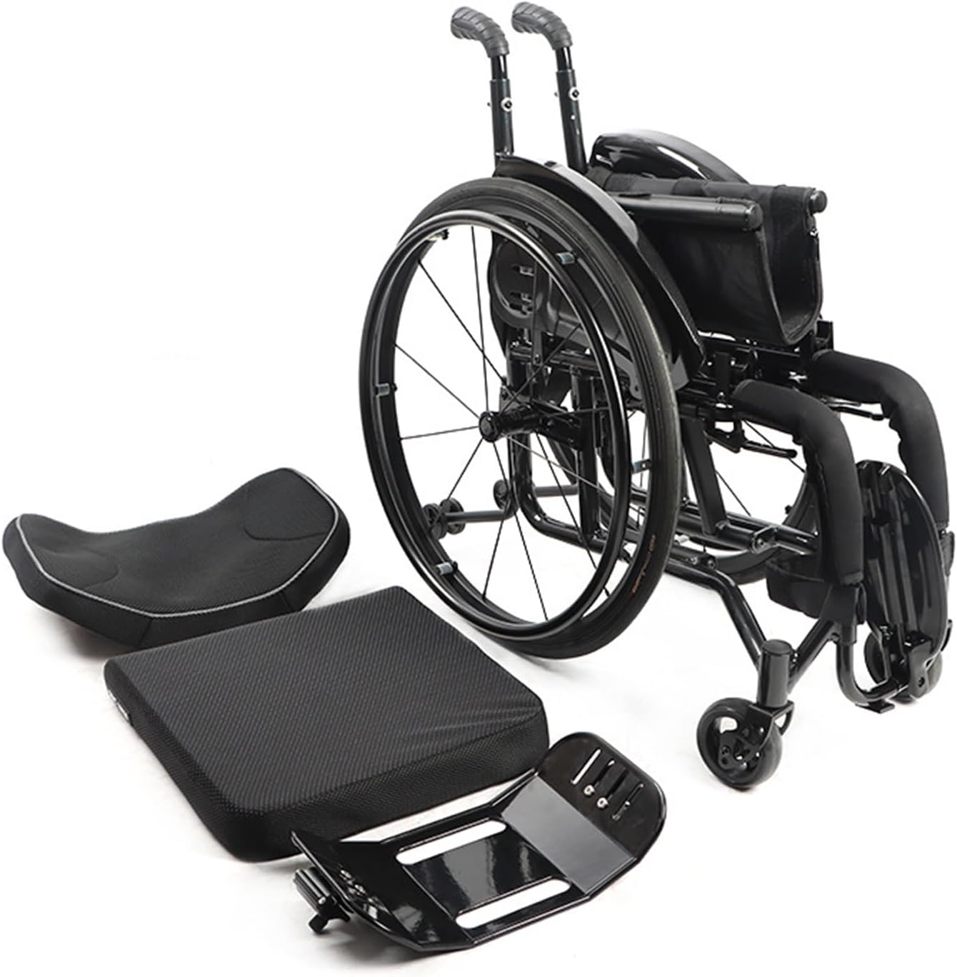 Sport Self Push Manual Active Wheelchair,Durable Wheelchair with Handbrakes,Sport Transport Wheelchair,Lightweight Wheelchair,15.7-Inch Wide Seat(Seat Width 40cm/15.7in)