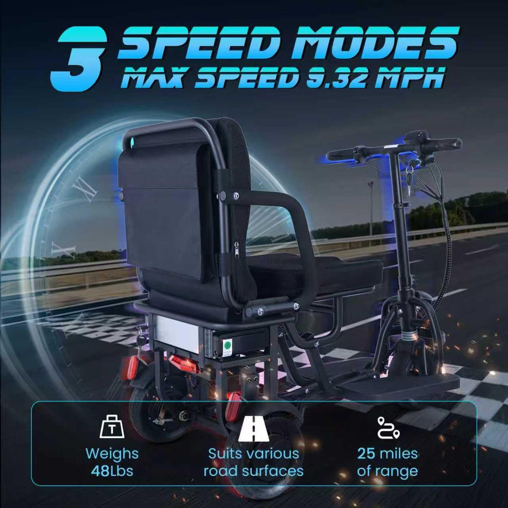 2026 Upgraded Mobility Scooters for Seniors, Dual Front Wheels, 20 Miles Electric Scooter All Terrain, 9.3MPH Ultra Lightweight Folding Scooter, Scooters forAdults Motorized Foldable Lightweight