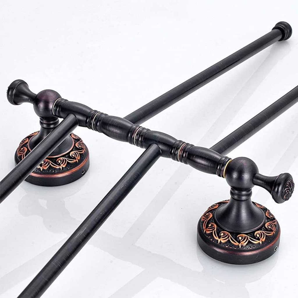 Swivel Towel Rack,Modern Black Swing Out Towel Bar Towel Racks for Bathroom or Kitchen, Metal Oil Rubbed Bronze Towel Bar Folding Arm Swivel Hanger Bathroom Storage Organizer Wall Mounted (Color : B