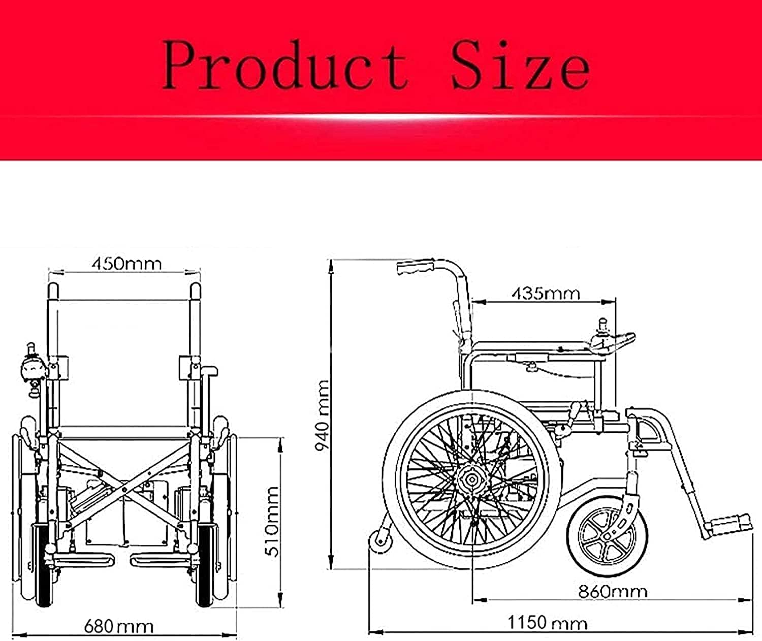 Electric Wheelchair and Flashlight Dual-Purpose Lightweight Folding Four-Wheel Smart Scooter Wheelchair for The Elderly with Disabilities