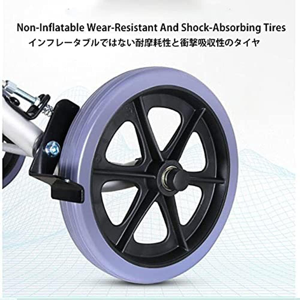 Folding Transport Chair with Footrests - Adult Wheelchair for Travel and Storage with 8-Inch Wheels, Foldable and Portable Disability Aid