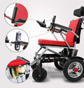 Aluminum Alloy Electric Wheelchair Portable Folding Headrest Trolley Travel Scooter for The Elderly with Disabilities