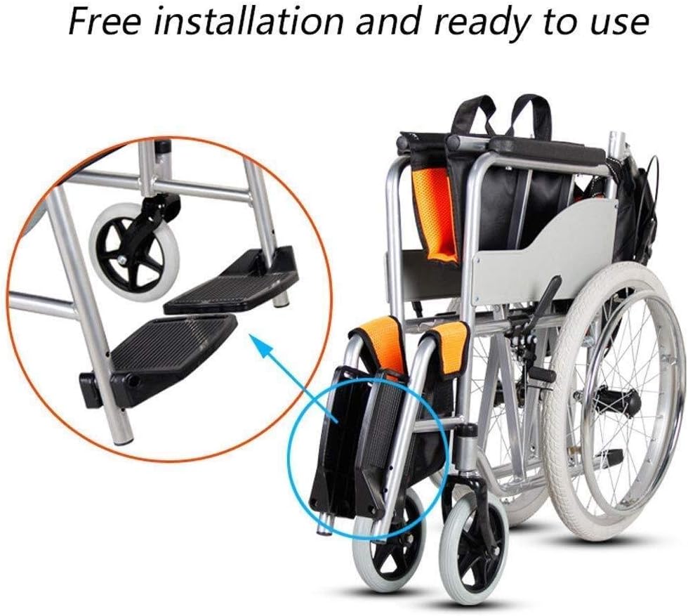 Wheelchair Manual,Fold Light Old Man Scooter Portable Travel Super Light Seniors/Disabled Trolley Transport Chair,portable(Blue)