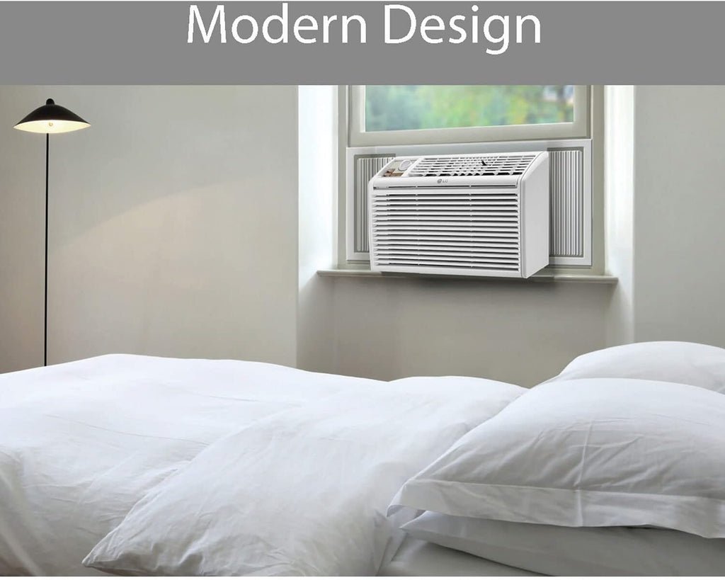 LG 5,000 BTU Window Air Conditioner, 115V, AC Window Unit Cools 150 Sq.Ft. (10' x 15' Room Size), Perfect for Bedrooms, Quiet AC with 2 Cooling & Fan Speeds, 2-Way Air Deflection, and Washable Filter
