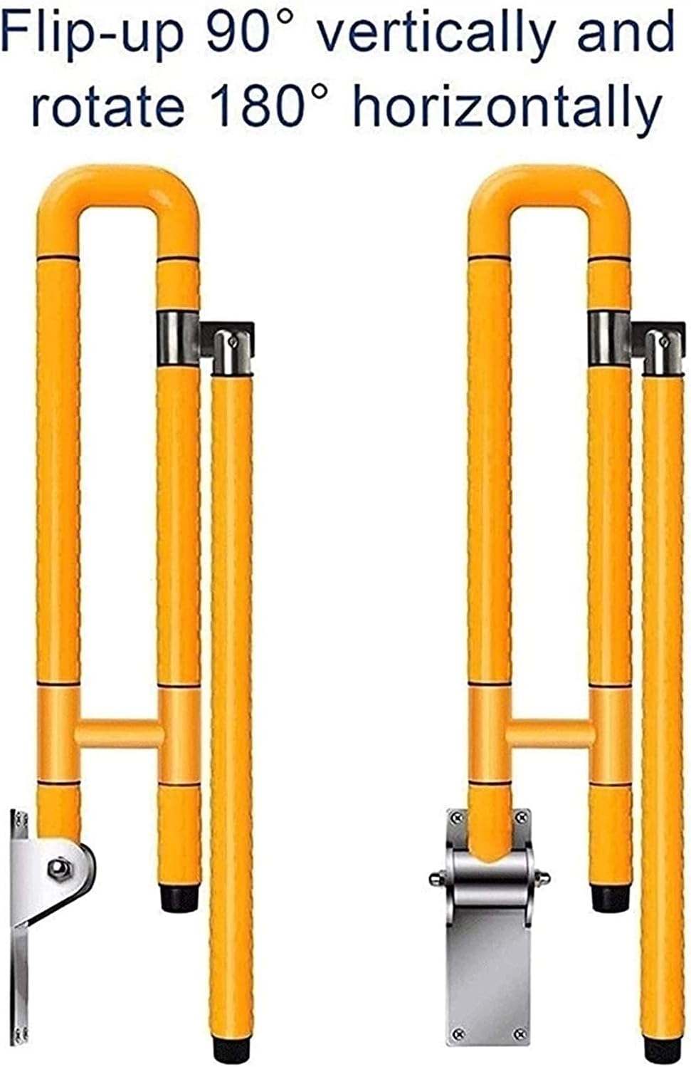 Bath Handle Towel Rail Handle Grab Bar Handrail Bathroom Seat Support Foldable Skid Resistance Toilet Hand Grips for Disability Aid Elderly (Color : Yellow)