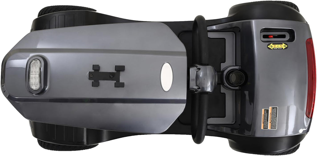 Mobility Scooters for Seniors & Adults 400 Lb Weight All Terrain,Heavy Duty 4-Wheel Powered Scooter,Foldable Mobile Disability Electric Wheelchair,Luxury Seat and Front Rear Led Lights,Black