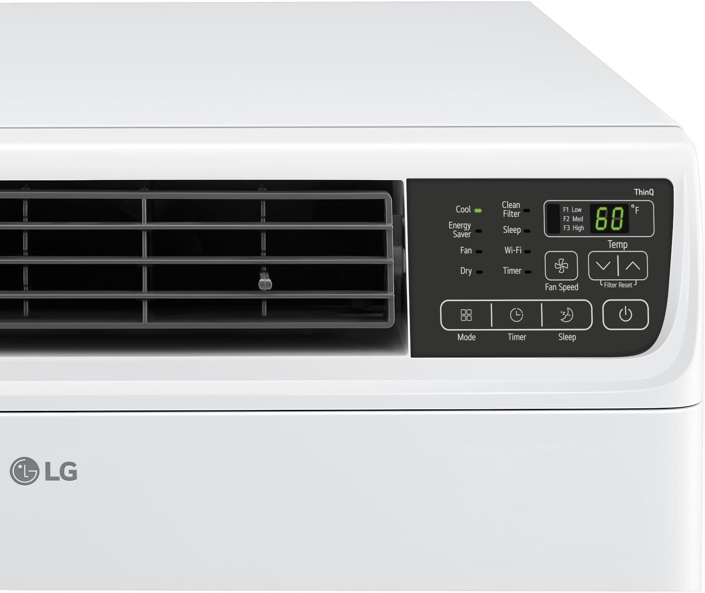 LG 14000 BTU Window Air Conditioner Energy Saving Dual Inverter Remote Control WiFi Enabled Works w/LG ThinQ, Alexa Washable Filer Ultra-Quiet Cools 700 Sq.Ft. for Large Room AC Unit White LW1522FVSM