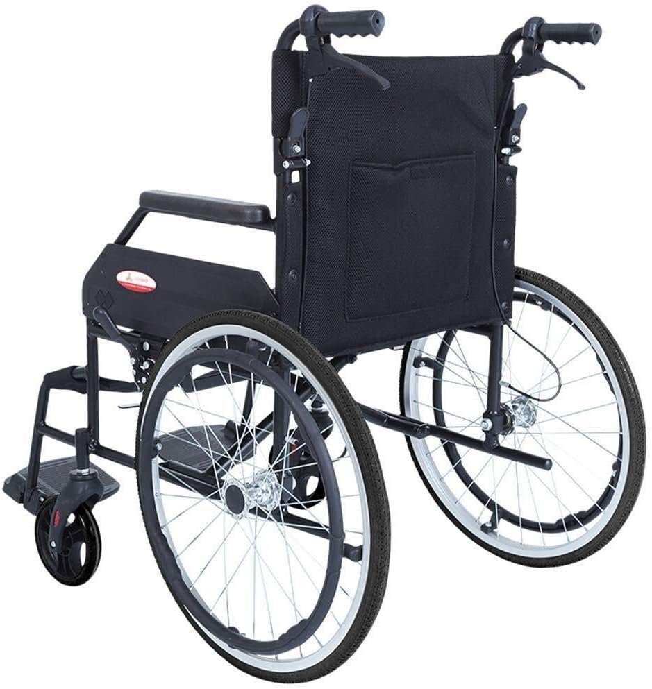Wheelchair Aluminum Alloy Fold Light, Old Man Disabled Trolley Super Light Scooter,Portable
