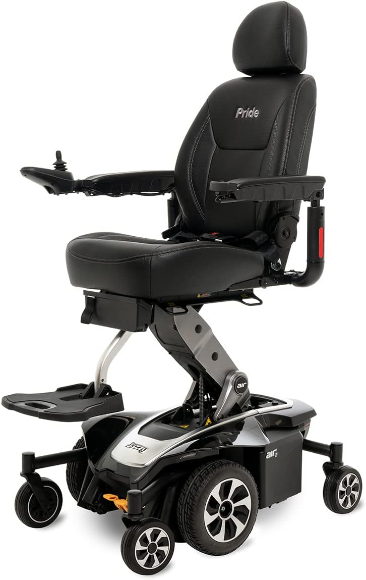 Pride Jazzy Air 2 (Matte Black Pearl)- Includes Joystick Cover, Chair Cover, ARM Bag!