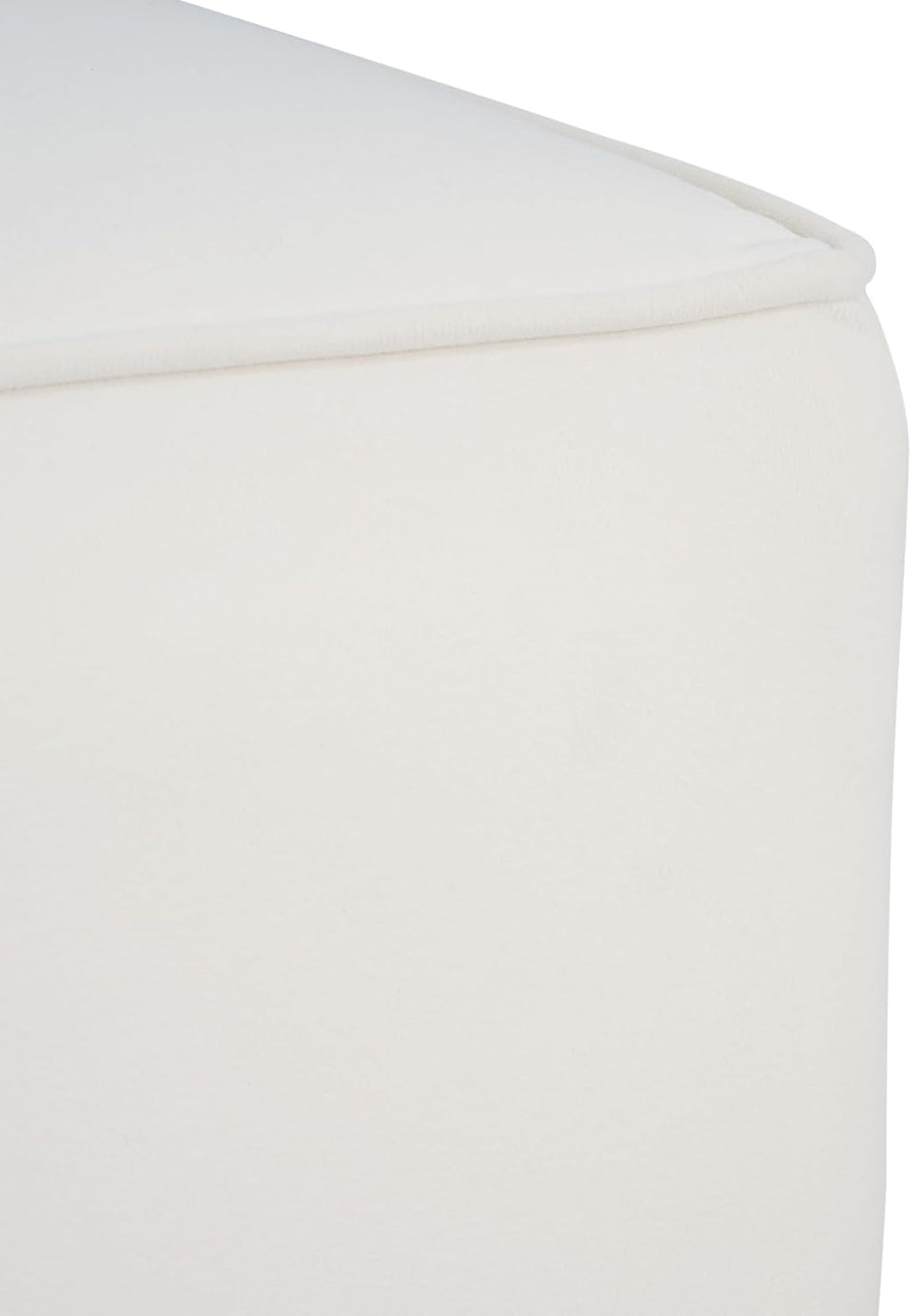 Christopher Knight Home Isa Velvet Ottoman Footstool, Square Pouf Poufee Footrest Ottoman Large Seat, Modern Side Table for Living Room Bedroom Home Decor, Cream, 30'