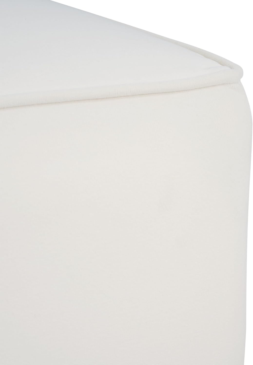 Christopher Knight Home Isa Velvet Ottoman Footstool, Square Pouf Poufee Footrest Ottoman Large Seat, Modern Side Table for Living Room Bedroom Home Decor, Cream, 30'