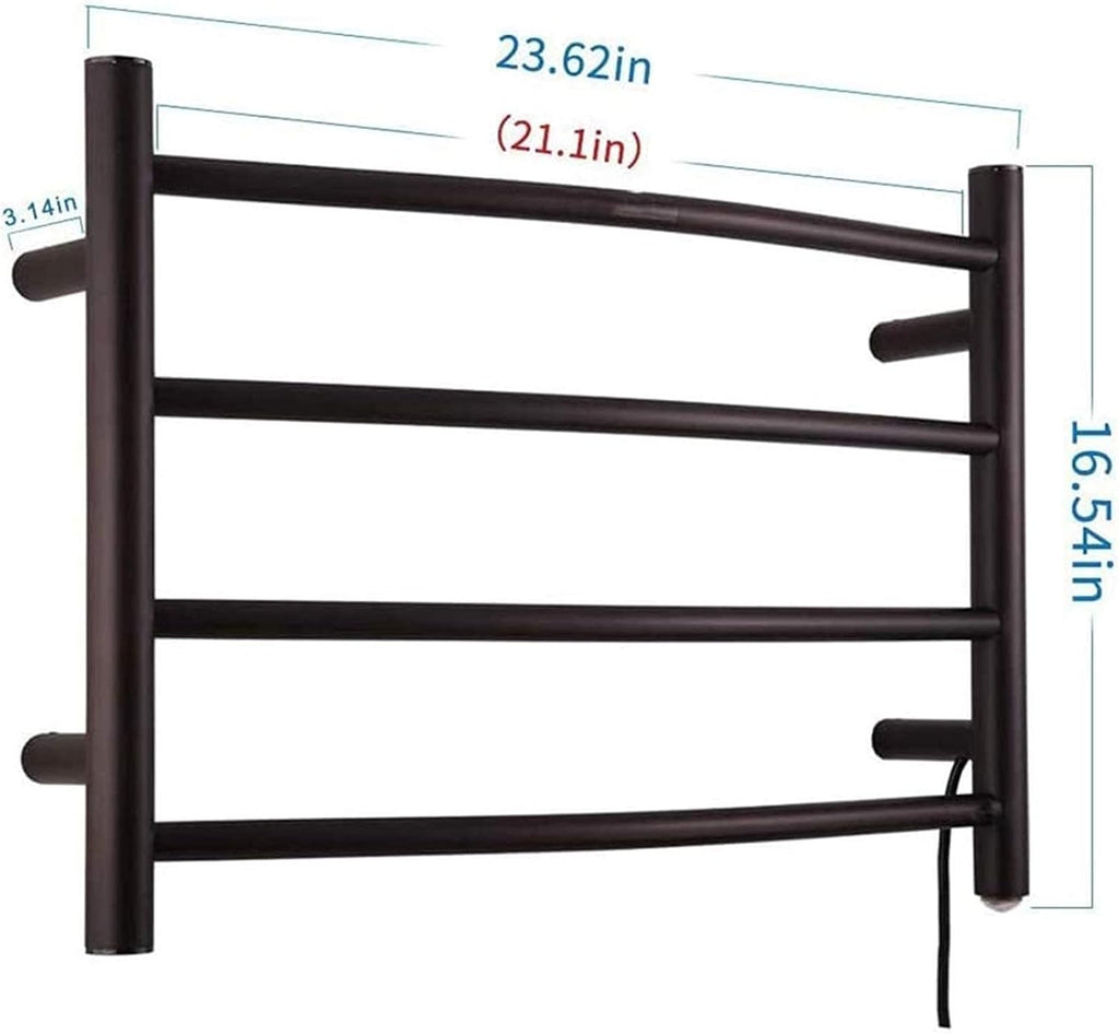 GagalU Heated Towel Rail Rails Towel Warmer,Heated Towel Bar, Electric Towel Rack Stainless Steel Electric Towel Warmer Wall Mounted Oil Rubbed Bronze Home Bathroom Accessories Towel Drye