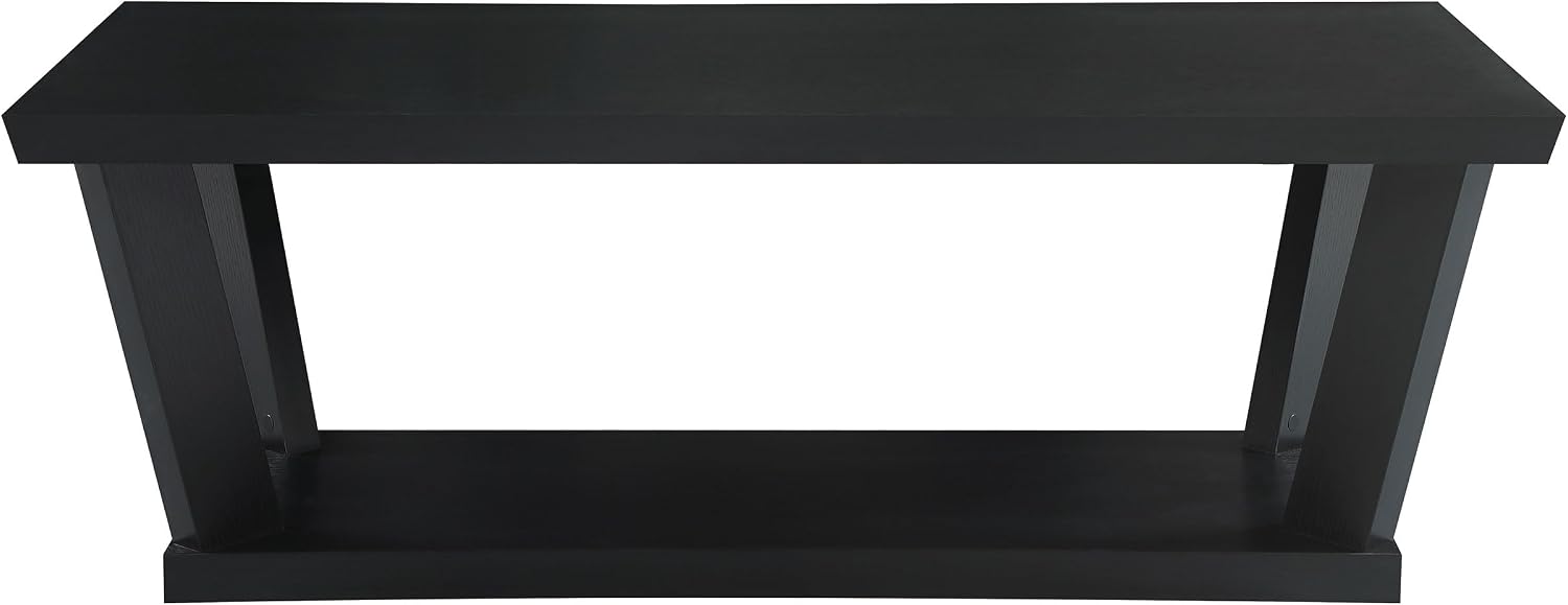 Coaster Home Furnishings - Aminta - Wood - 3-Piece Coffee and End Table Set with Beveled Tops, Angled Legs, and Flush Squared Base - Contemporary Style - Living Room - Black - 753434