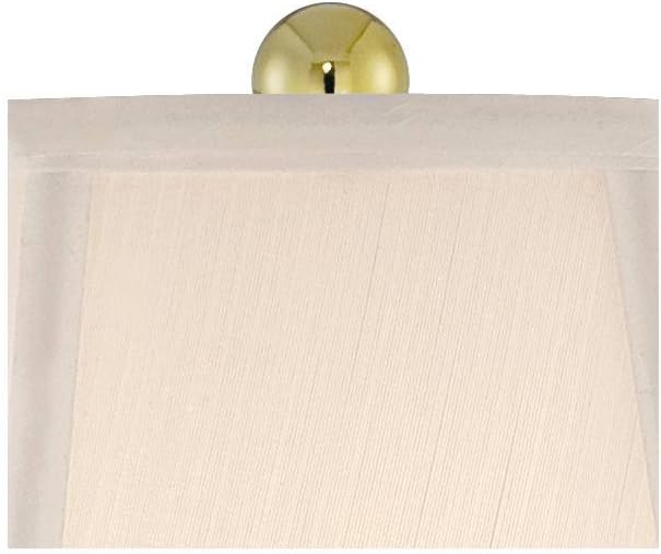 Regency Hill Traditional Glam Style Table Lamp 26.5' High Cut Glass Urn Brass Gold Metal Clear White Cream Bell Glass Shade Decor for Living Room Bedroom House Bedside Nightstand Home