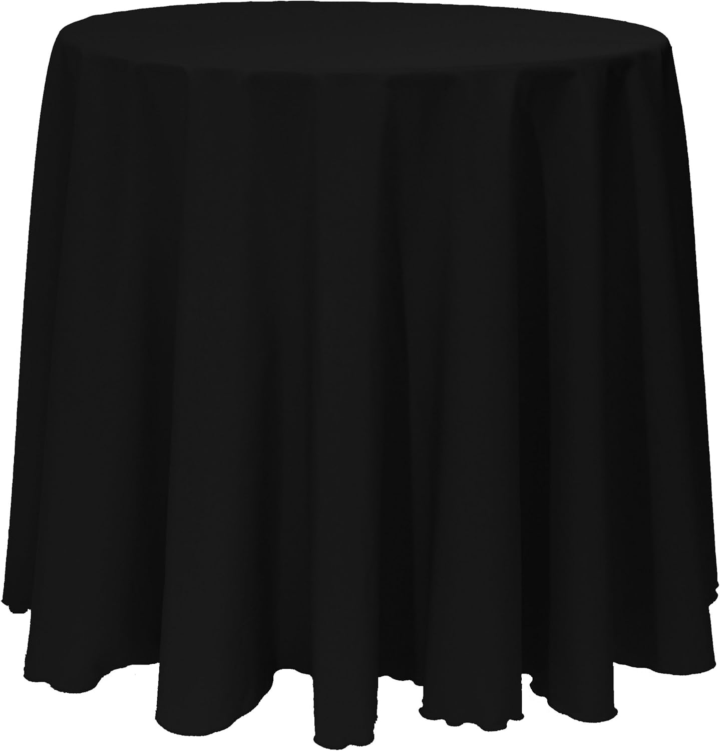 Ultimate Textile 90in Round Tablecloth - Polyester Table Cover with Seamless Design, Machine Washable, Stain & Wrinkle Resistant for Weddings - Black, 3 Pack