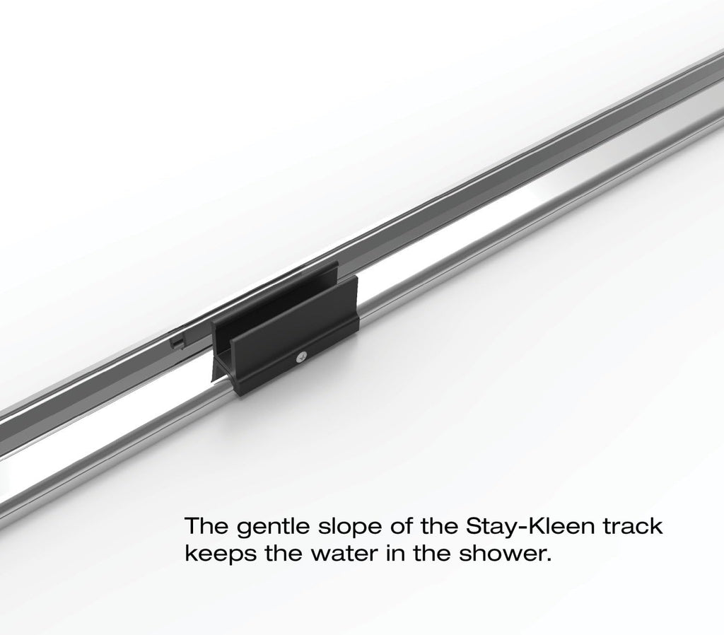 Basco Deluxe Framed Sliding Shower Door, Fits 42-44 inch opening, Obscure Glass, Brushed Nickel Finish