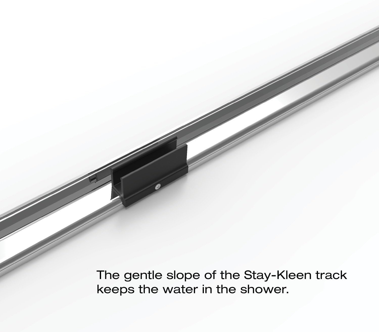 Basco Deluxe Framed Sliding Shower Door, Fits 42-44 inch opening, Obscure Glass, Brushed Nickel Finish