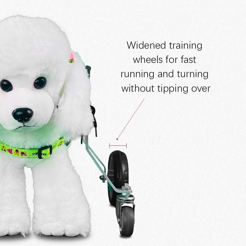 Small Dog Wheelchair Four Wheels, Hind Leg Disability Vehicle, Elderly Dog Scooter, Hind Limb Paralysis Auxiliary Power Vehicle, Aluminum Alloy Frame, Adjustable,2 to 4kg