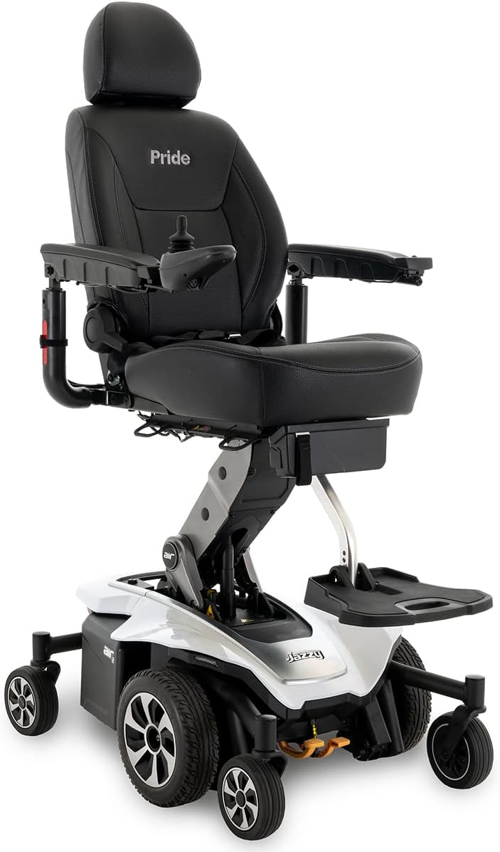 Pride Jazzy Air 2 (Pearl White)- Includes Joystick Cover, Chair Cover, ARM Bag!