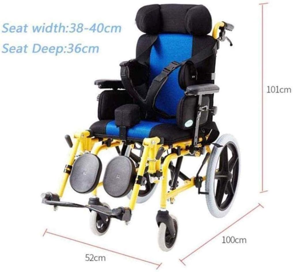 Wheelchair Self-Propelled, Portable Foldable Travel Trolley with Locking Handbrake Moveable and Flip Arm Disabled/Elderly/Child Trolley Scooter,Portable (Adults)