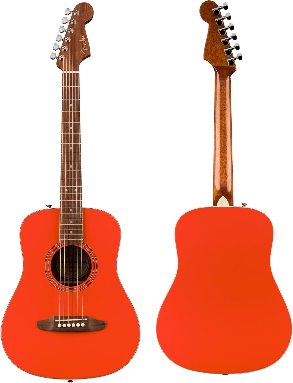 Fender California Standard Redondo Mini Acoustic Guitar - Fiesta Red Bundle with Gig Bag, Tuner, Strap, Picks, and Austin Bazaar Instructional DVD