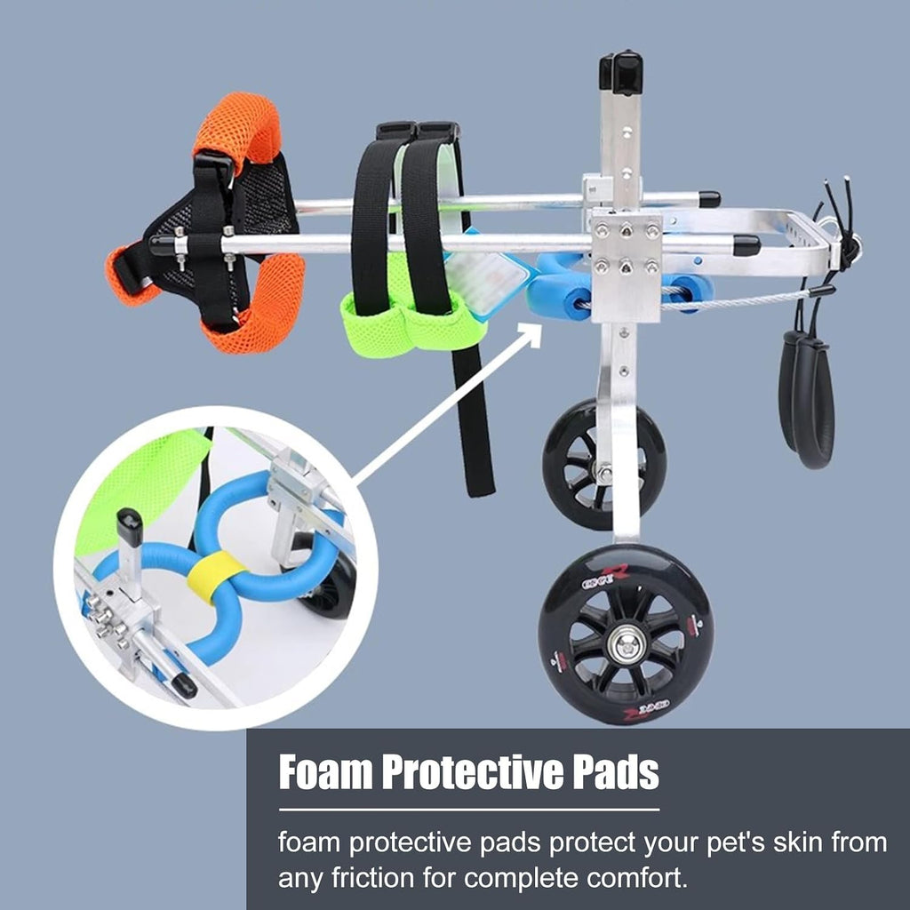 Dog Wheelchair Rehabilitation Aid, Pet Assisted Walk Wheelchair for Rear Support, Dog Rehabilitation Training Cart, Dog Scooter with Paralyzed/Disability/Injured Hind Legs