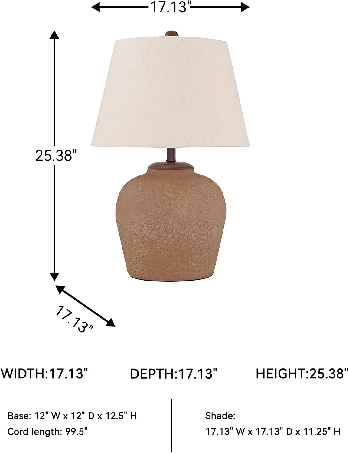 Signature Design by Ashley Scantor Industrial Textured Metal Table Lamp with 3-Way Switch, Light Brown