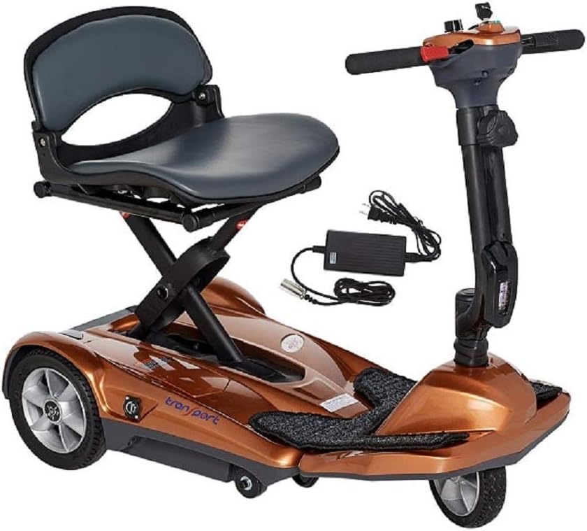 EV Rider Folding Travel Transport Mobility Scooter - Lightweight, Portable, Simple to Store, Manual Fold - Easy Move