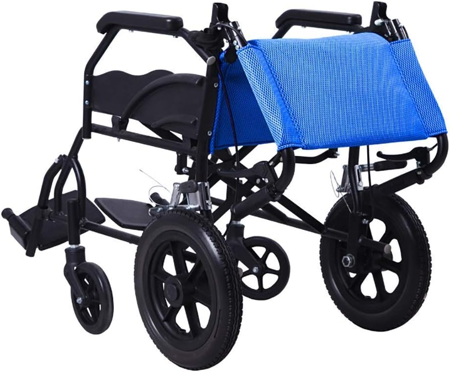 Wheelchairs Folding Aluminum Alloy Folding Wheelchair Portable Transport Travel Self-Propelled Wheelchairs Disabled Scooter