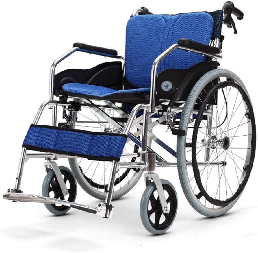 Wheelchair, Comfortable Durable Thicken Aluminum Alloy Fold Light Elderly/Disabled Portable Trolley Scooter,Portable