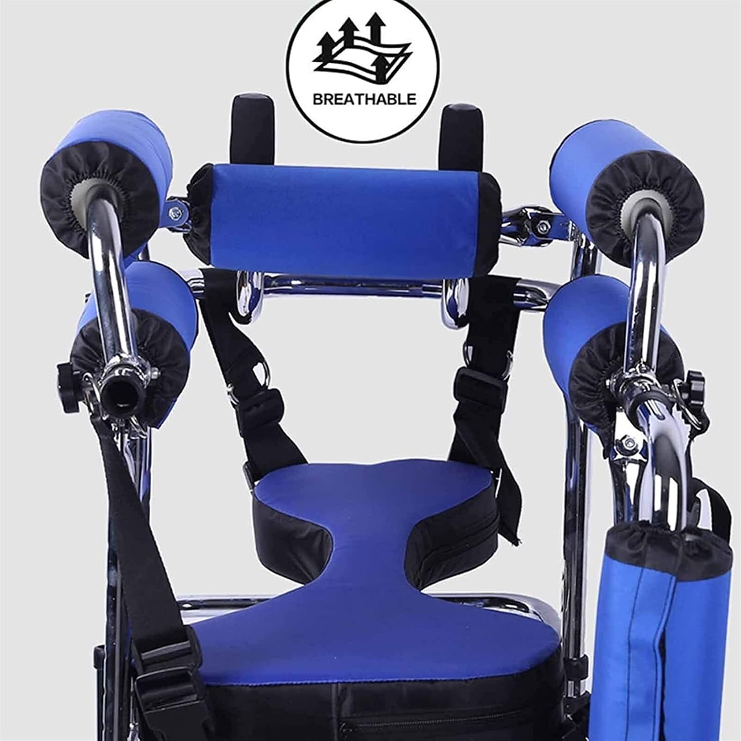 Walkers for Seniors Walker Children with Cerebral Palsy,Height-Adjustable Mobile Walker,Rollators 6 wheeS seat Disabled Assistive Equipment rollator Walker, Durable Mobility Aid., Blue